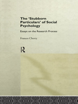 cover image of Stubborn Particulars of Social Psychology